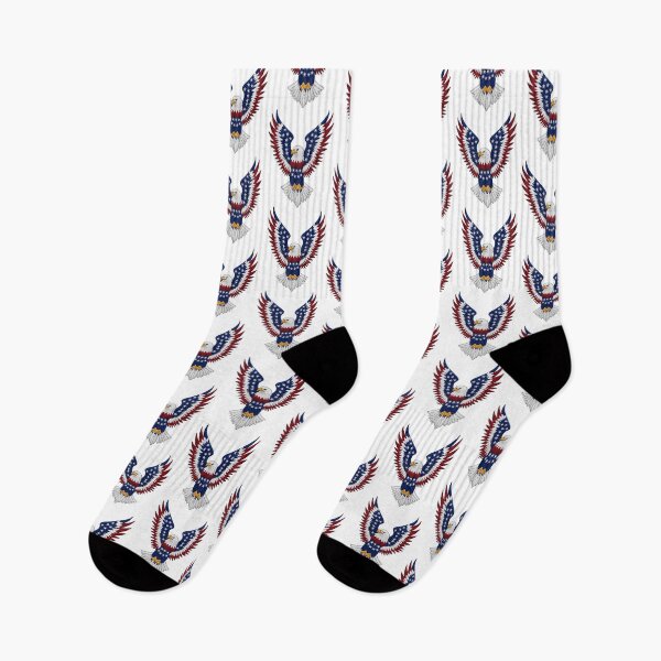 Item preview,  Majestic Bald Eagle With Stars And Stripes Wings American Flag Colors Patriotic Freedom And Strength Artwork designed and sold by andres-cohen.