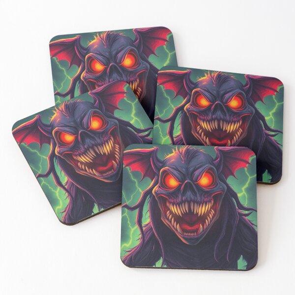 Item preview, Demonic evil creature cool heavy metal halloween artwork designed and sold by Vintage Designs +.