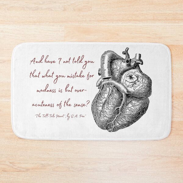 Item preview, Realistic Heart with a Quote form The Tell-Tale Heart designed and sold by UranianDreams.