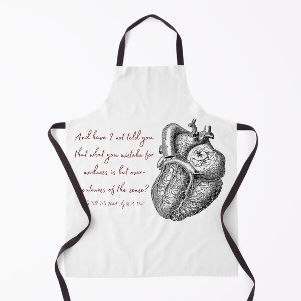 Item preview, Realistic Heart with a Quote form The Tell-Tale Heart designed and sold by UranianDreams.