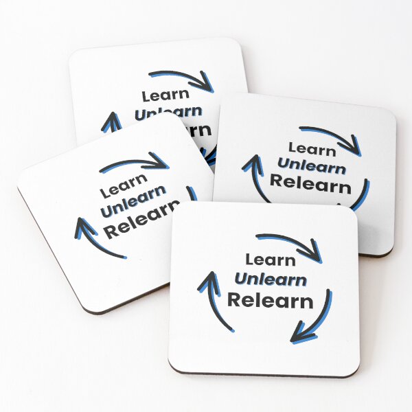 Item preview, Learn Unlearn Relearn – Business Growth Mindset Quote designed and sold by J0b4t.