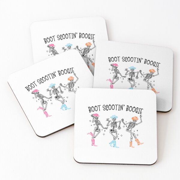 Item preview, Boot Scootin' Boogie Retro Western Skeleton Dancing Cow	 		 designed and sold by wildatrinkoo.