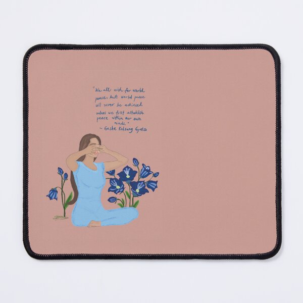 Item preview, World Peace Begins Within – Yoga Pose Inspirational Quote Art designed and sold by angelyara.