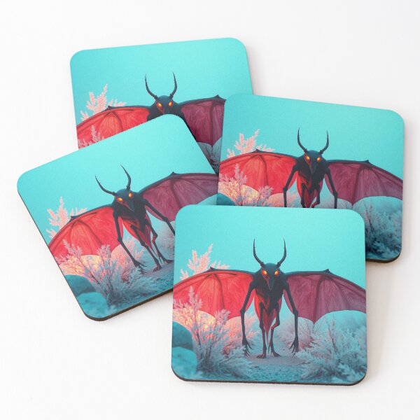 Item preview, The Mothman cryptid painting designed and sold by Vintage Designs +.