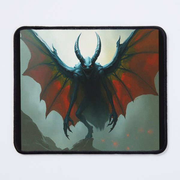 Item preview, The Mothman cryptid painting designed and sold by Vintage Designs +.