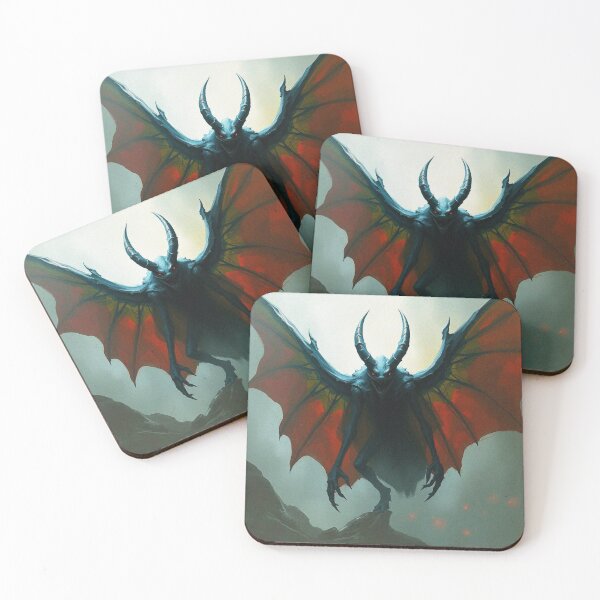 Item preview, The Mothman cryptid painting designed and sold by Vintage Designs +.