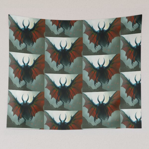 Item preview, The Mothman cryptid painting designed and sold by Vintage Designs +.