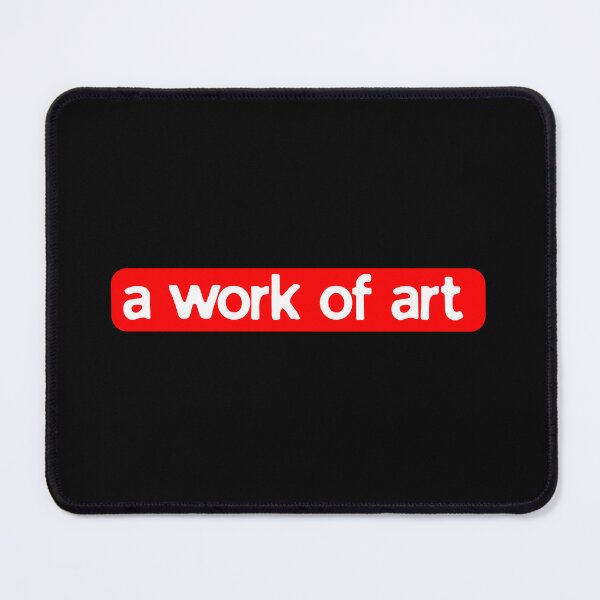 Item preview, Minimalist Typography Quote Design – “A Work of Art” Red Text Aesthetic designed and sold by Minimum-Rage.