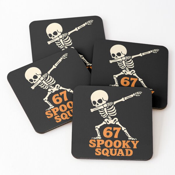Item preview, 67 Halloween Meme Dabbing Skeleton Six Seven Spooky Squad T-Shirt designed and sold by HarinDonreka.