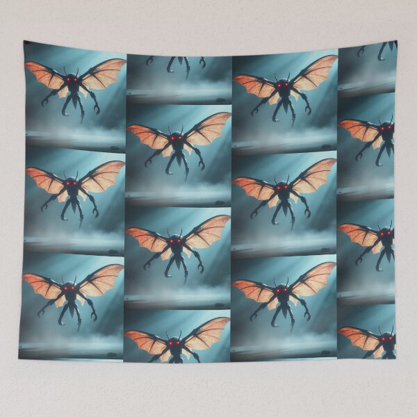 Item preview, The Mothman cryptid painting designed and sold by Vintage Designs +.