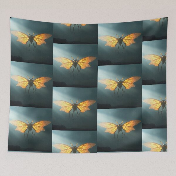 Item preview, The Mothman cryptid painting designed and sold by Vintage Designs +.