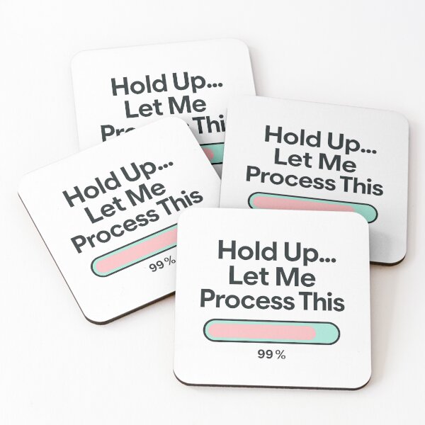 Item preview, Hold Up Let Me Process This - Funny Overthinking Mental Health Humor Tee designed and sold by GeniePixel.