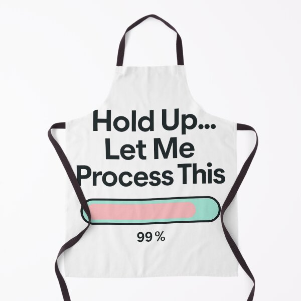 Item preview, Hold Up Let Me Process This - Funny Overthinking Mental Health Humor Tee designed and sold by GeniePixel.