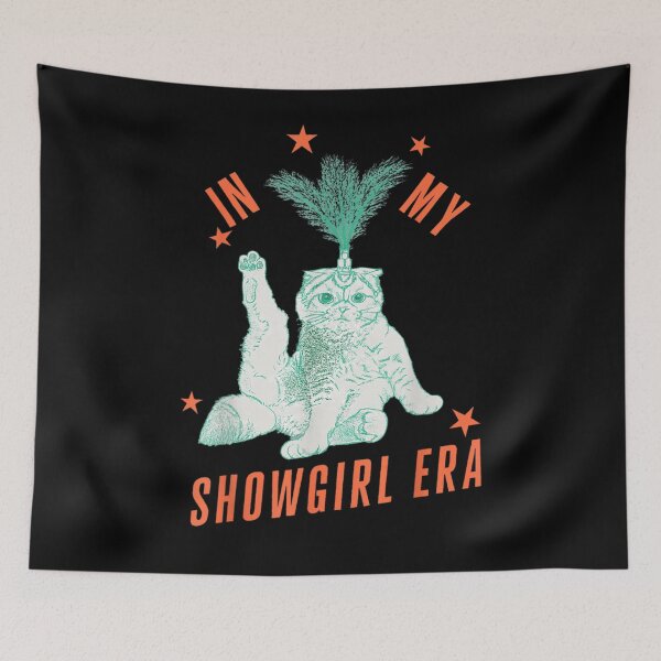 Item preview, Funny Cat In Showgirl Costume Retro Humor Showgirl Era T-Shirt designed and sold by HarinDonreka.