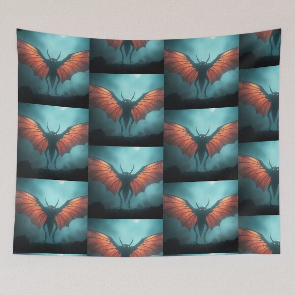 Item preview, e Mothman cryptid painting designed and sold by Vintage Designs +.