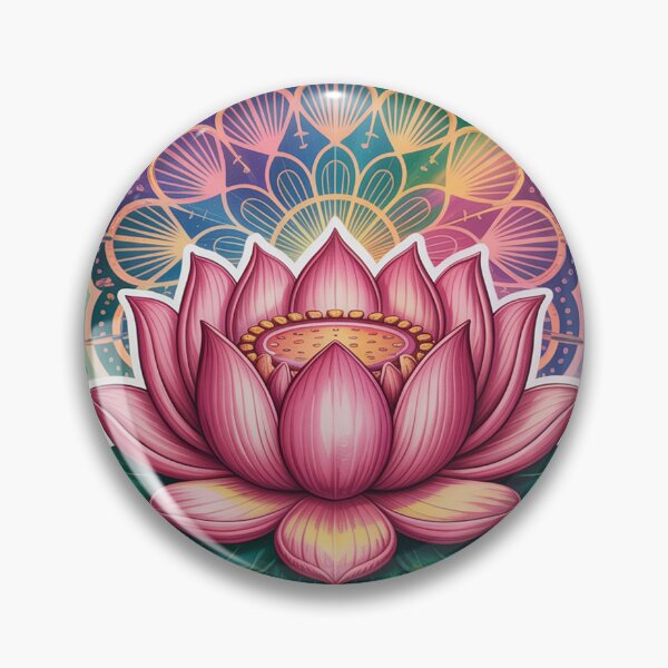Item preview, Мandala with a luminous  lotus blossom. designed and sold by Lilashakti ⭐️ ⭐️ ⭐️ ⭐️ ⭐️.