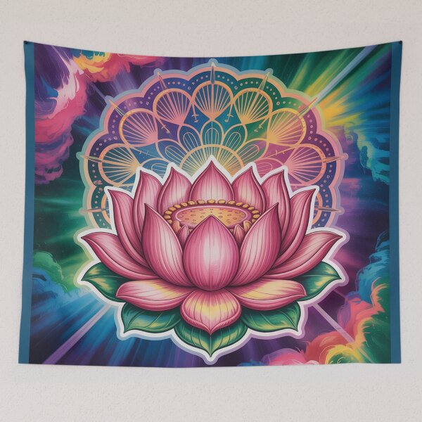 Item preview, Мandala with a luminous  lotus blossom. designed and sold by Lilashakti ⭐️ ⭐️ ⭐️ ⭐️ ⭐️.