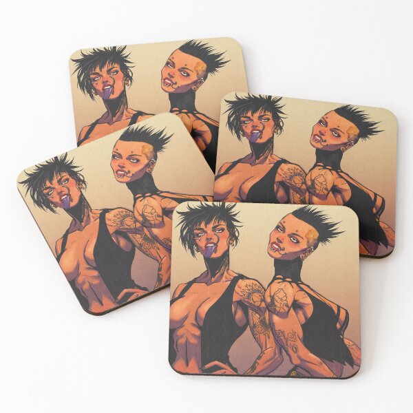 Item preview, Post apocalyptic punk girls illustration art designed and sold by Vintage Designs +.