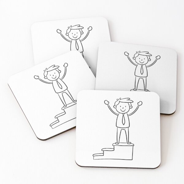 Item preview, A person standing at the top of stairs with arms raised designed and sold by rasagamastore.