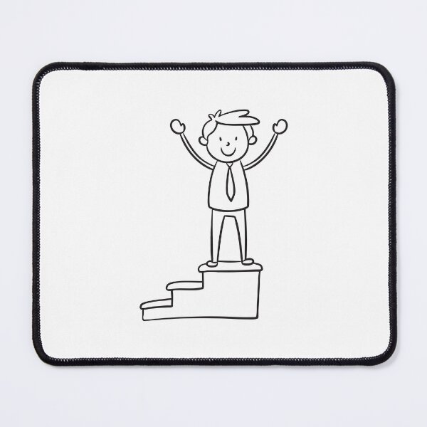 Item preview, A person standing at the top of stairs with arms raised designed and sold by rasagamastore.