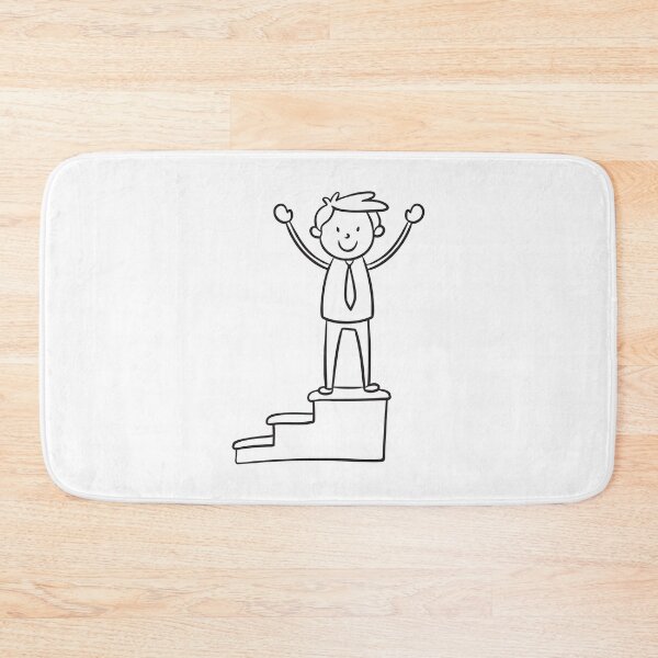 Item preview, A person standing at the top of stairs with arms raised designed and sold by rasagamastore.
