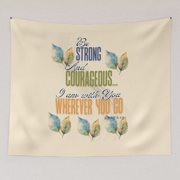 Item preview, Be Strong and Courageous – Joshua 1:9 Bible Verse designed and sold by Ausra789.