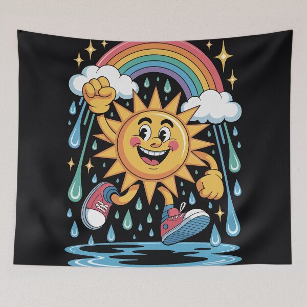 Item preview, Vintage Tattoo Style Sun in Rain Puddle Jumper Baby Shirt designed and sold by Apparel Fashion.