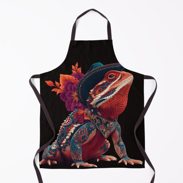 Item preview, Horned Toad | Mexican Fiesta Lizard in Cowboy Hat | Botanical Art designed and sold by CrunchyGoats.