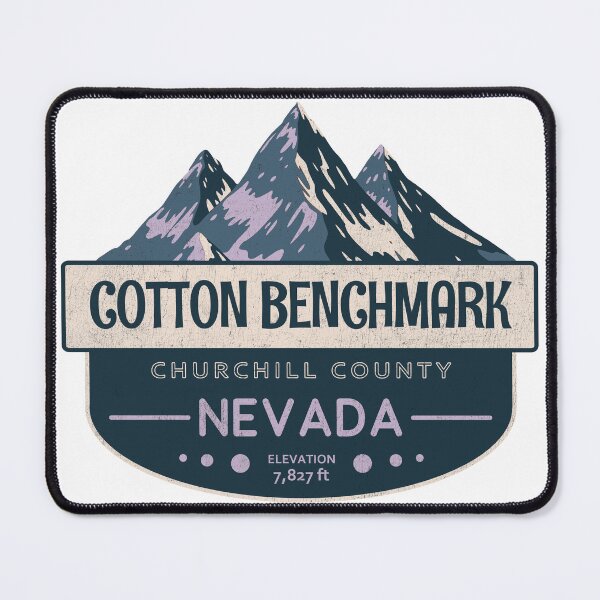 Item preview, Cotton Benchmark, Churchill County, Nevada, Mountain Design designed and sold by Wanderful-roads.