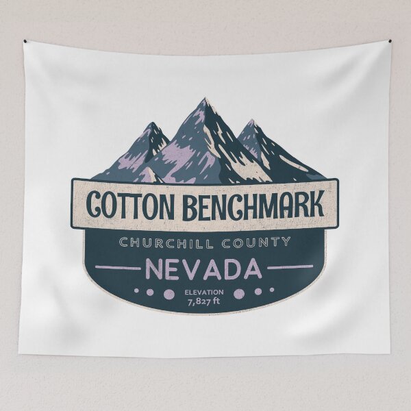 Item preview, Cotton Benchmark, Churchill County, Nevada, Mountain Design designed and sold by Wanderful-roads.