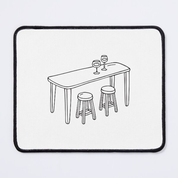 Item preview, Stools placed beside a wooden kitchen bar with glass on it designed and sold by rasagamastore.