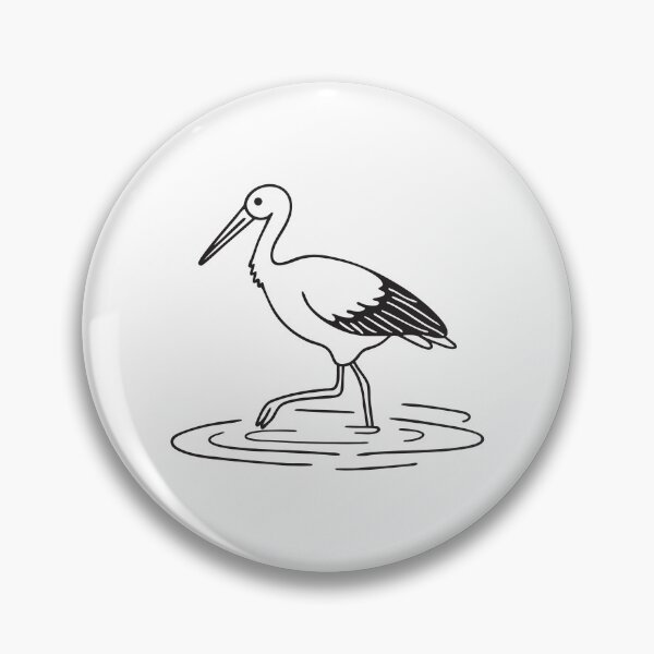 Item preview, A stork walking through shallow water designed and sold by rasagamastore.