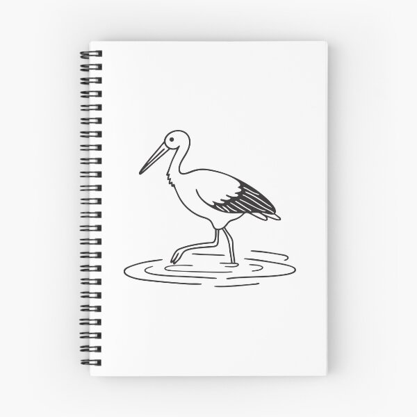 Item preview, A stork walking through shallow water designed and sold by rasagamastore.