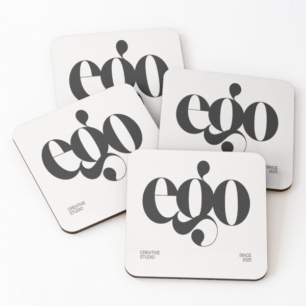Item preview, Abstract EGO Typography Art | Creative Studio Minimalist Logo designed and sold by GenZFashion000.