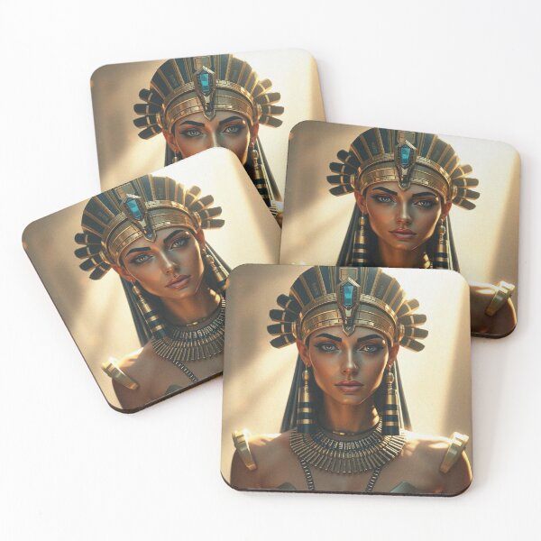 Item preview, Queen of the Nile cool ancient Egyptian inspired portrait art designed and sold by Vintage Designs +.