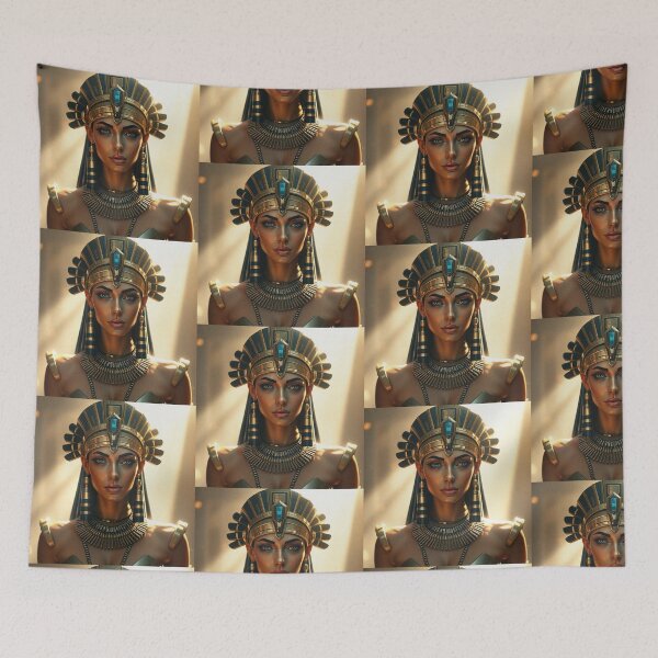 Item preview, Queen of the Nile cool ancient Egyptian inspired portrait art designed and sold by Vintage Designs +.