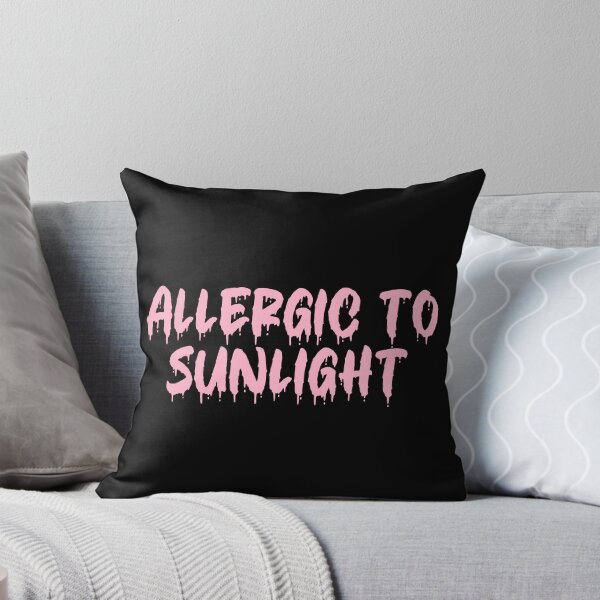 Item preview, ALLERGIC TO SUNLIGHT BRIGHT PINK ON BLACK BLOOD DRIP designed and sold by RomeArtCo.
