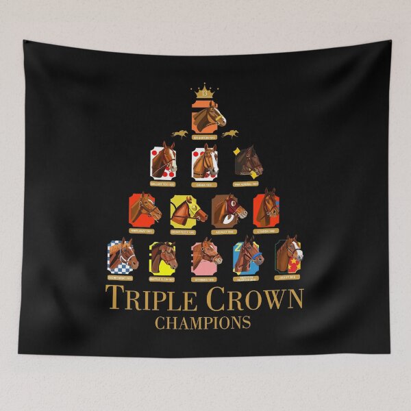 Item preview, Triple Crown Champions Horses | Retro Racing Legend Tribute Poster PNG designed and sold by Joiwns45.