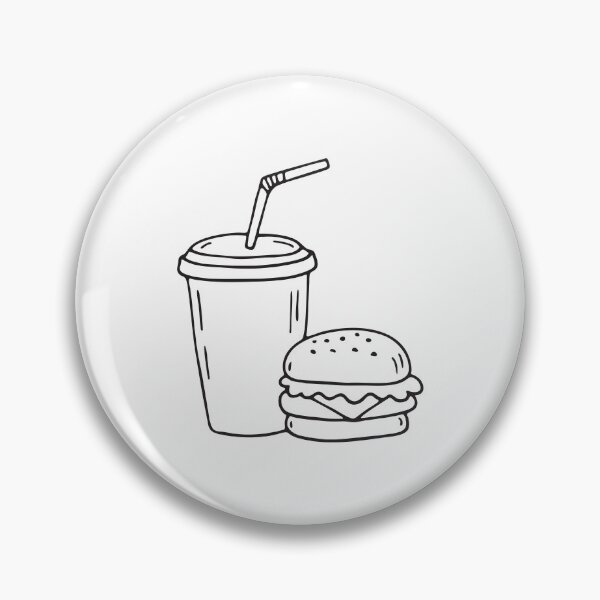 Item preview, A carton drink with bent straw with burger beside designed and sold by rasagamastore.