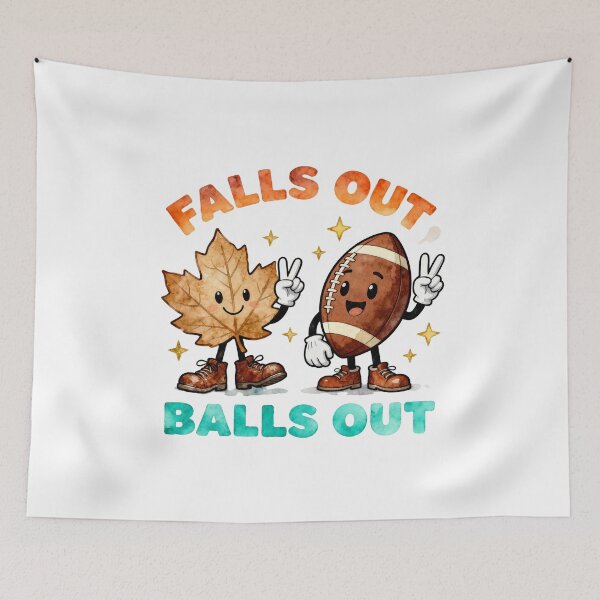 Item preview, Falls Out Balls Out Football | Funny Game Day Quote for Fans & Players designed and sold by SlocifieShop.