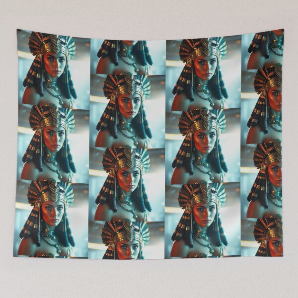 Item preview,  Queen of the Nile cool ancient Egyptian inspired portrait art designed and sold by Vintage Designs +.