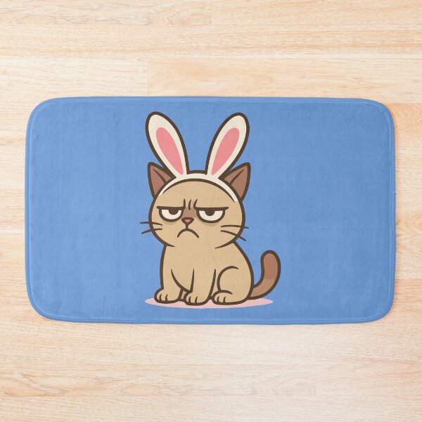 Item preview, Grumpy Cat in Bunny Ears - Silent Protest designed and sold by SillyPawsStudio.