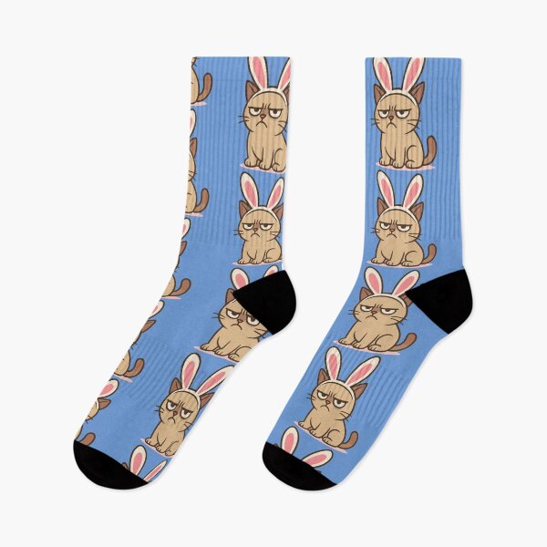 Item preview, Grumpy Cat in Bunny Ears - Silent Protest designed and sold by SillyPawsStudio.