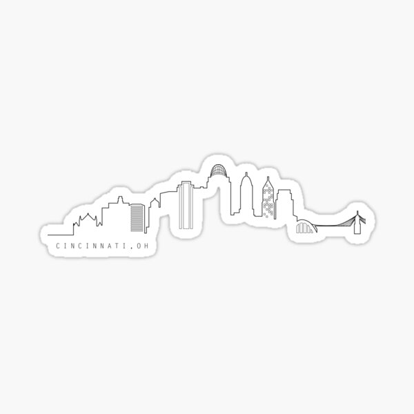 cincinnati skyline Sticker
