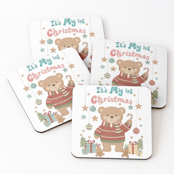 Item preview, Teddy Bear My First Christmas Cute Xmas designed and sold by AS Vectorhaus.