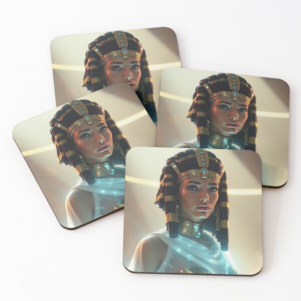 Item preview,   Queen of the Nile cool ancient Egyptian inspired portrait art designed and sold by Vintage Designs +.
