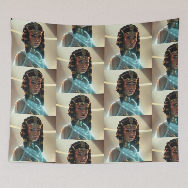 Item preview,   Queen of the Nile cool ancient Egyptian inspired portrait art designed and sold by Vintage Designs +.