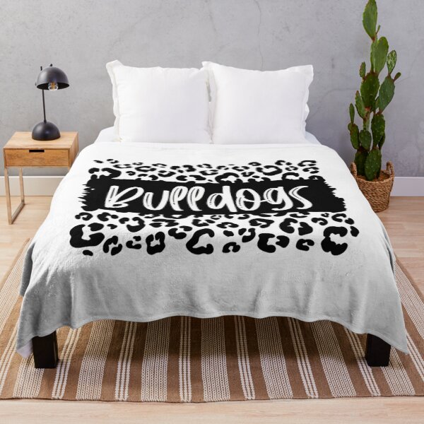 Item preview, Bulldogs Team Mascot School Spirit Game Night Leopard Print designed and sold by wildatrinkoo.