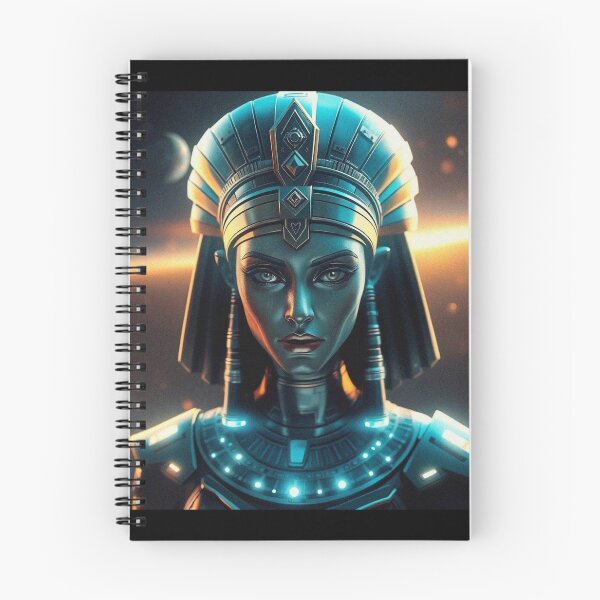 Item preview, Futuristic Queen of the Nile cool ancient Egyptian inspired portrait art designed and sold by Vintage Designs +.