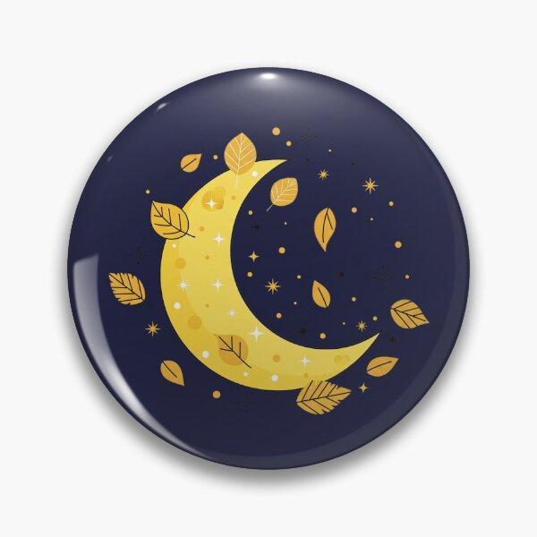 Item preview, Golden Autumn Moon with Falling Leaves – Cozy Night Sky Illustration designed and sold by Iras-Art-Corner.
